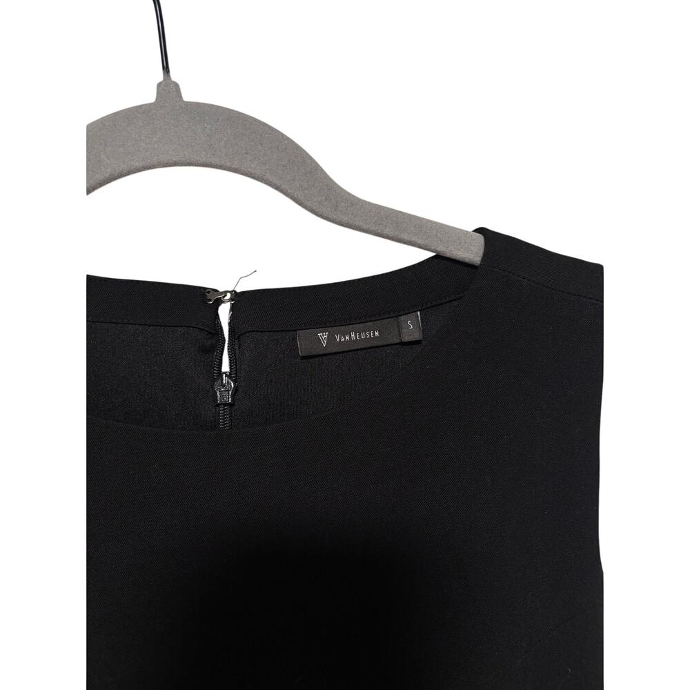 Van Heusen Women's Black Sleeveless Peplum Sheath Dress Size S - Picture 4 of 10